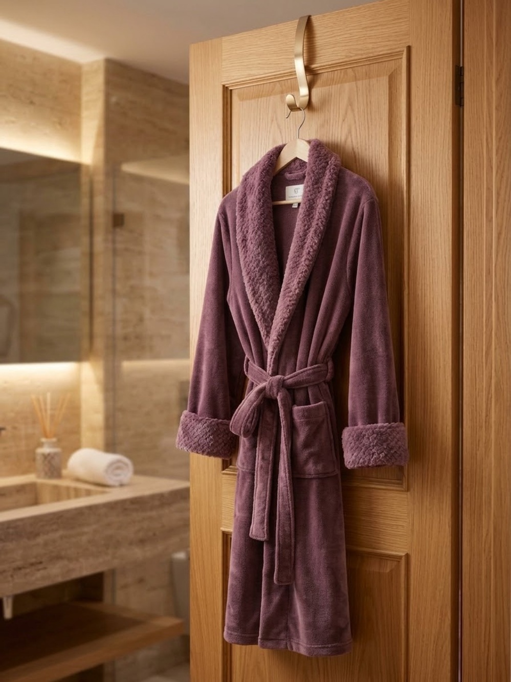 Carole Hochman Women Shawl Collar Plush Robe (Berry, XL)